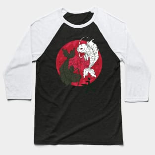 Koi Fish Sacred Yin Yang Esoteric Japanese Baseball T-Shirt